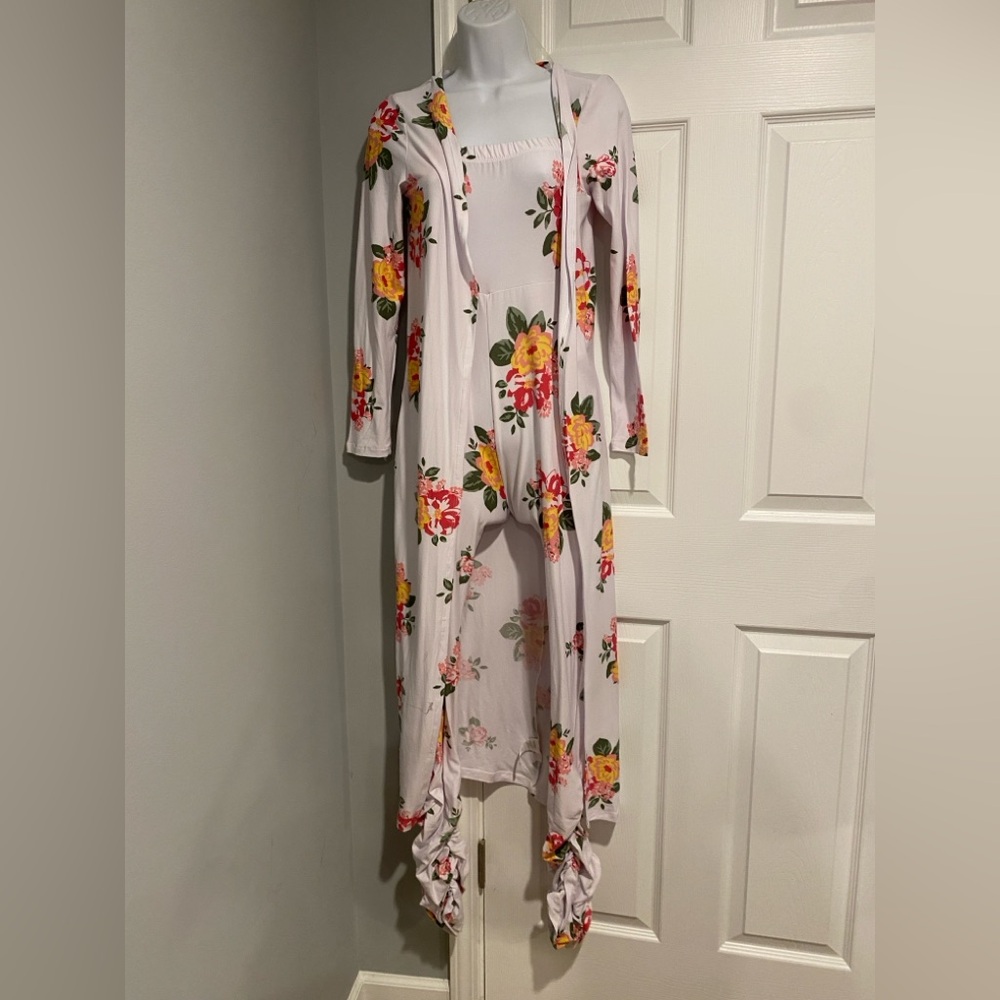 Floral Jumpsuit in Pink and Yellow